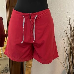 Marmot woman’s swim trunks, red, size small